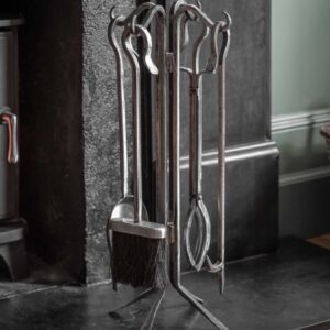 Antique Pewter Fireside Tool Set - main product image