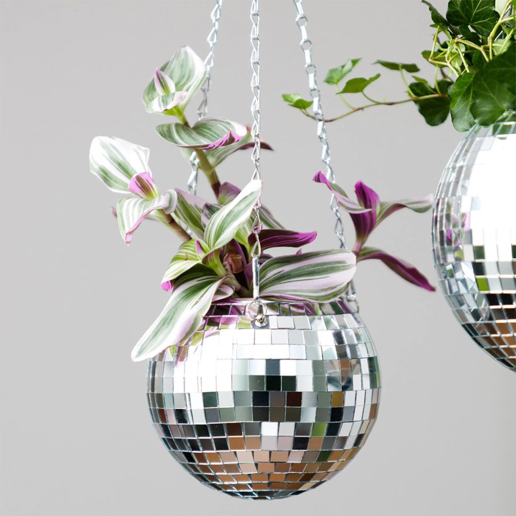 Disco Ball Hanging Planter - alternative angle