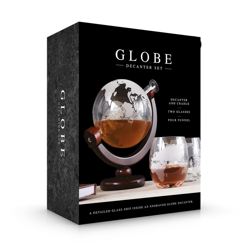 Globe Decanter And Glass Set - lifestyle shot