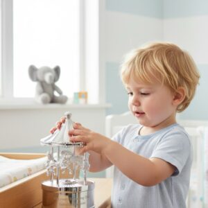 Personalised Christening Musical Carousel Ornament - main product image