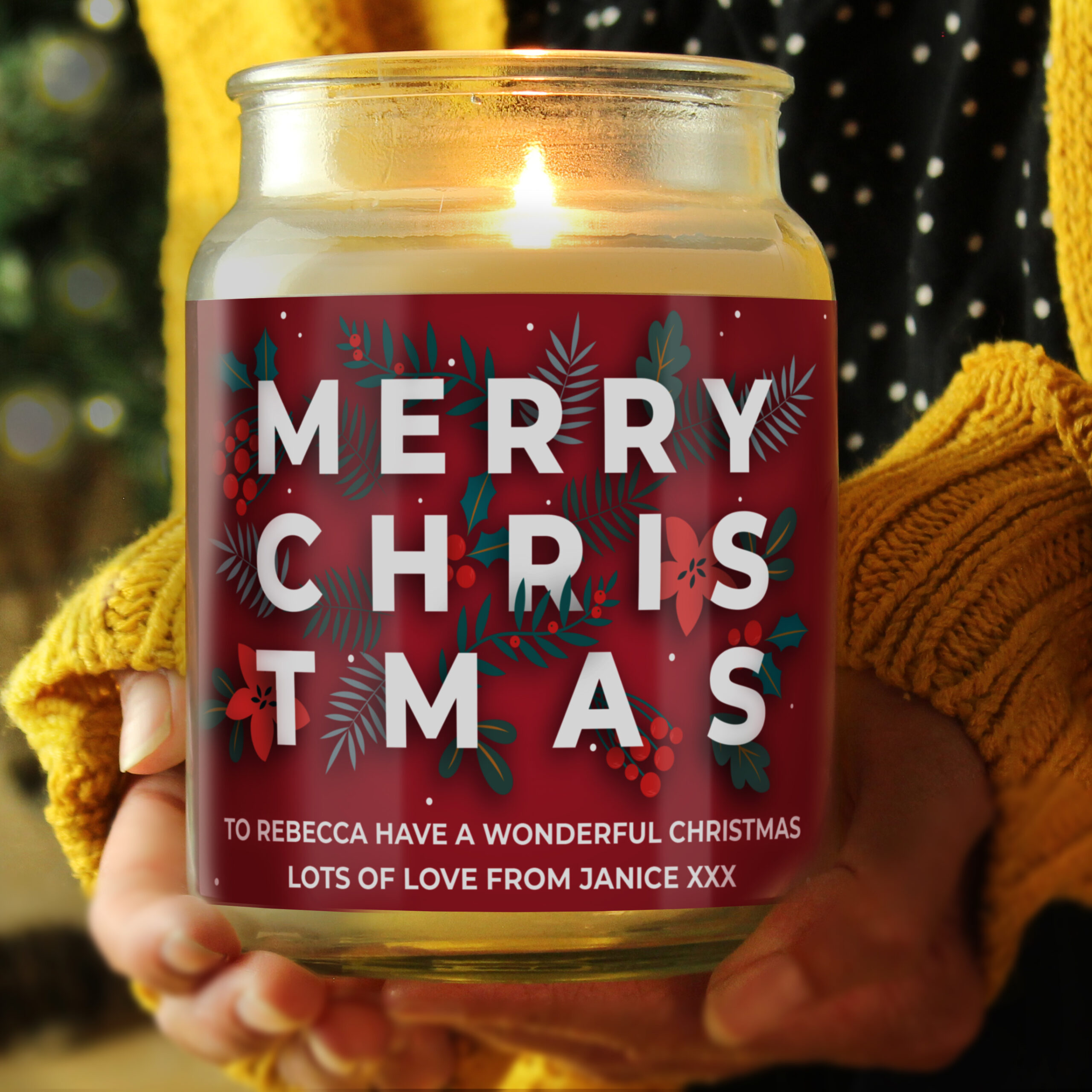 Personalised Christmas Candle - main product image