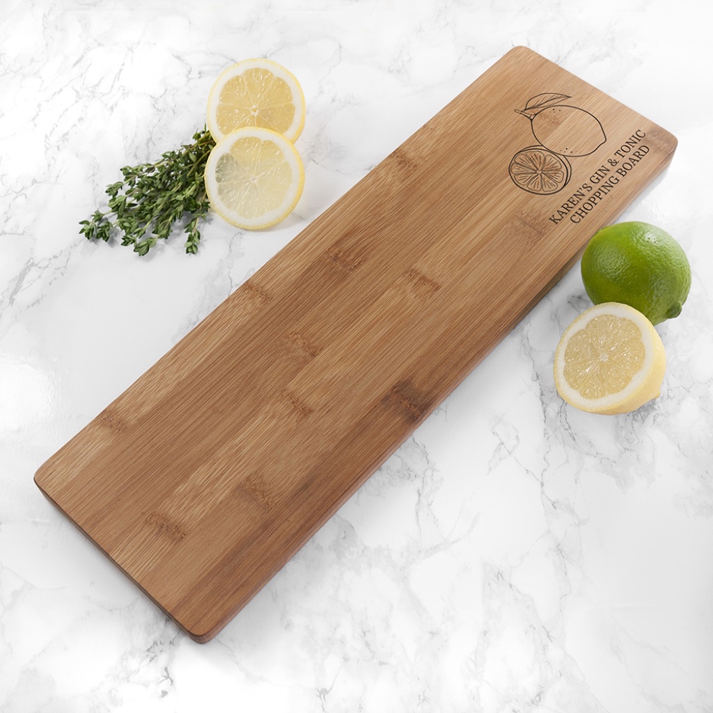 Personalised Gin And Tonic Chopping Board - alternative angle