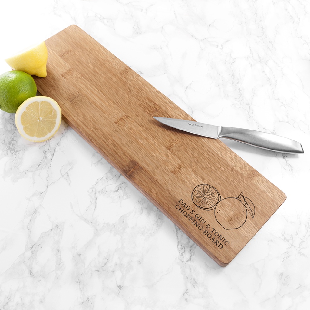 Personalised Gin And Tonic Chopping Board - detail view