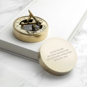 Personalised Graduation Brass Sundial Compass - main product image