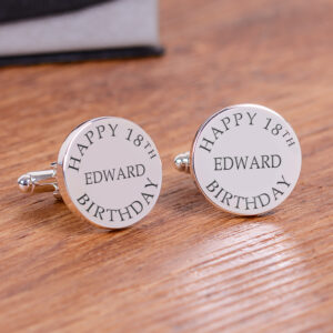 Personalised Happy Birthday Cufflinks - main product image