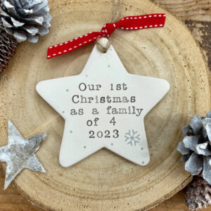 Personalised 'Our First Christmas' Decoration - main product image