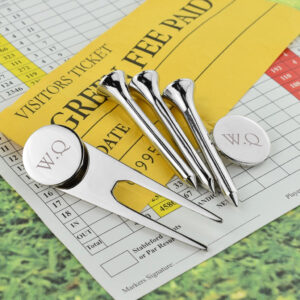 Personalised Silver Plated Golf Tee Gift Set - main product image