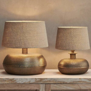 Antique Brass Hammered Lamp Base - main product image