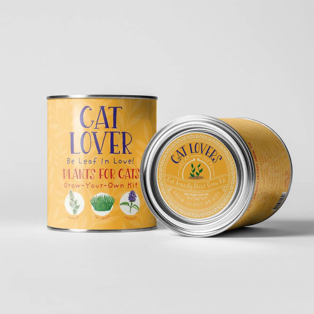 Cat Lovers Eco Grow Your Own Plant Kit - detail view