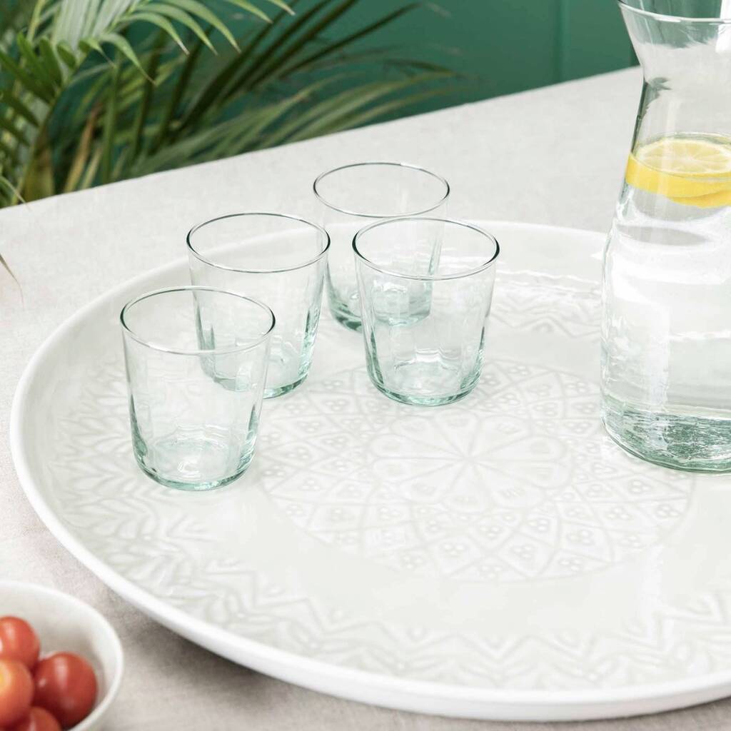 Floral And Geometric Serving Tray - lifestyle shot