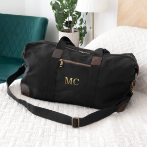 Monogrammed Luxury Waxed Canvas Holdall - main product image