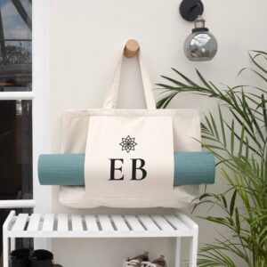 Monogrammed Organic Yoga Tote Bag - main product image
