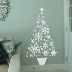 Snowflake Christmas Tree Wall Sticker - main product image