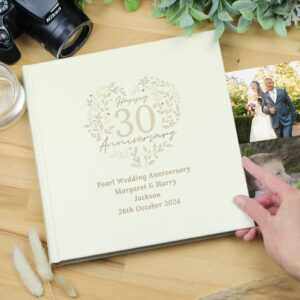 Personalised 30th Pearl Wedding Anniversary Photo Album - main product image