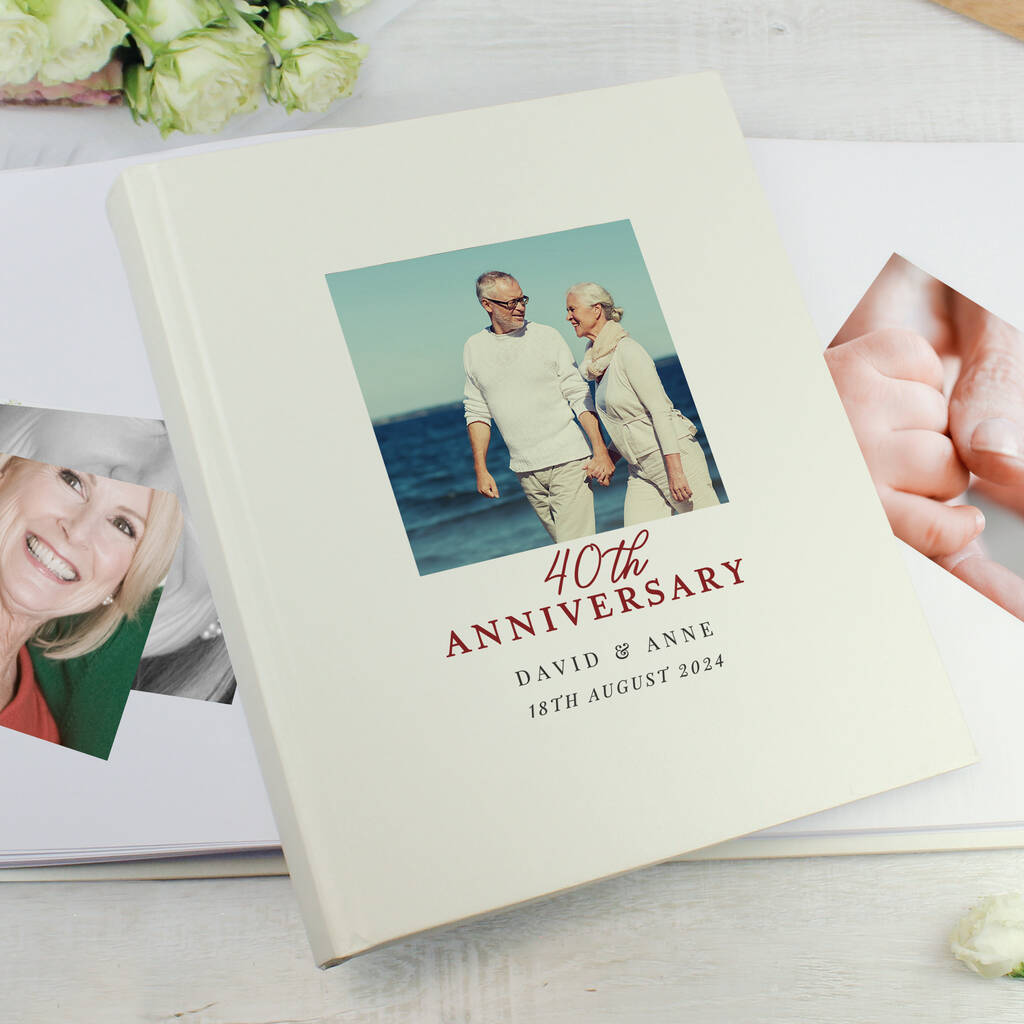 Personalised 40th Anniversary Picture Album - main product image