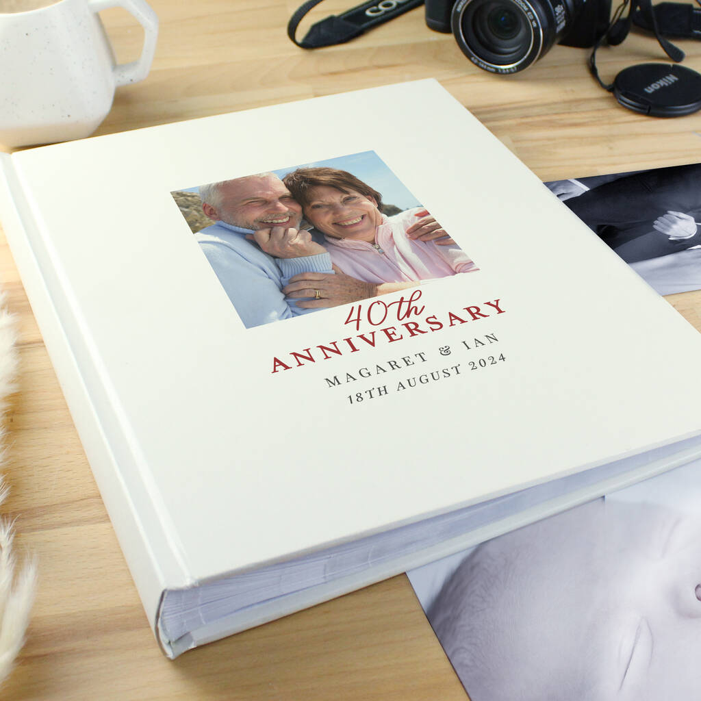 Personalised 40th Anniversary Picture Album - detail view