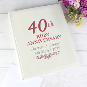 Personalised 40th Ruby Anniversary Photo Album - main product image