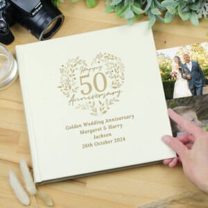 Personalised 50th Golden Wedding Anniversary Album - main product image