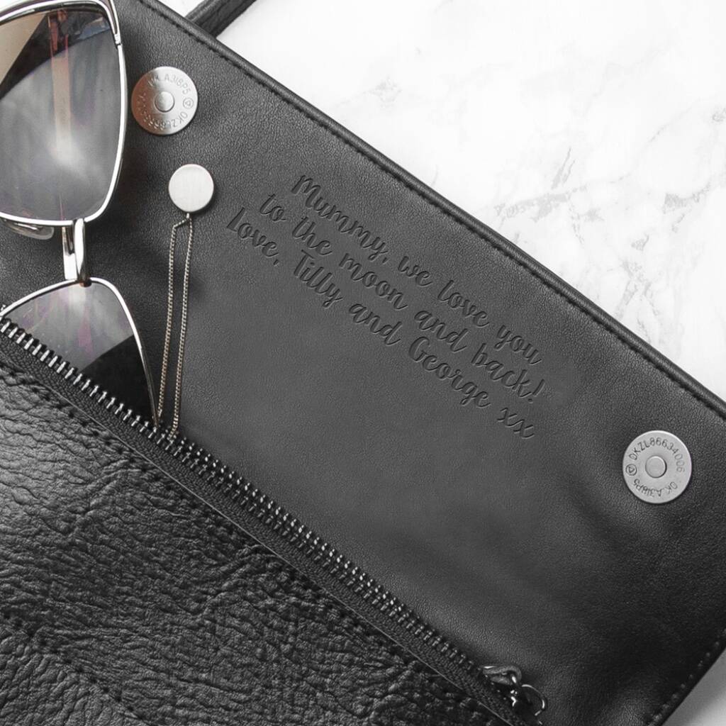 Personalised Leather Clutch Bag - Image 3