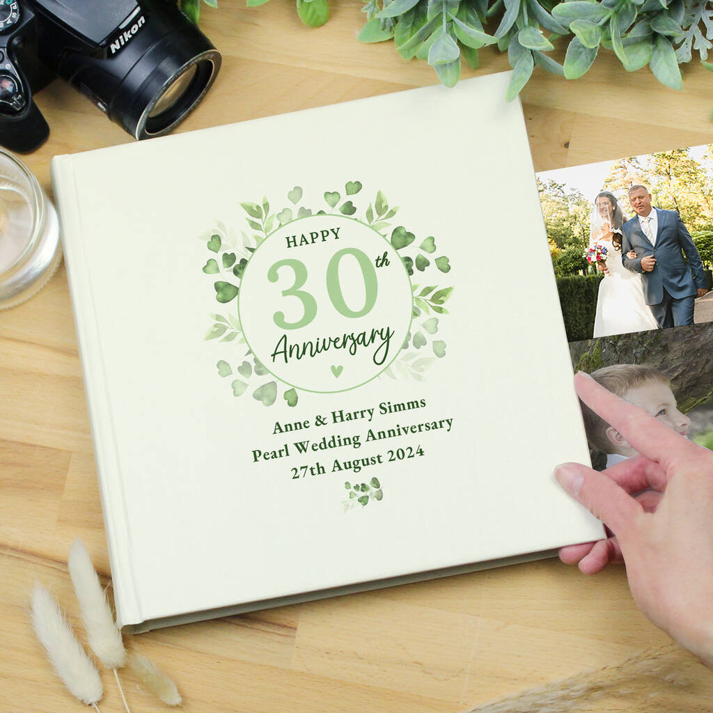 Personalised Botanical Anniversary Photo Album - product in use
