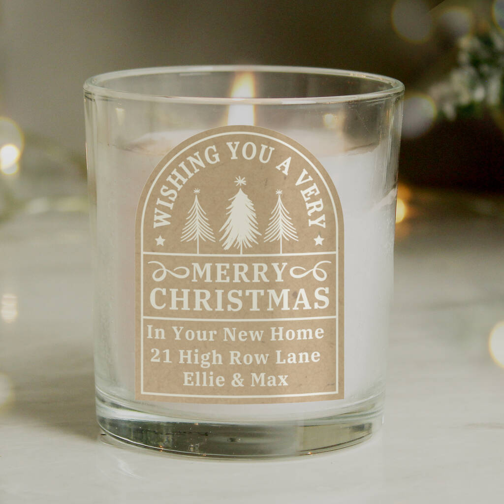 Personalised Christmas Jar Candle - alternative angle
