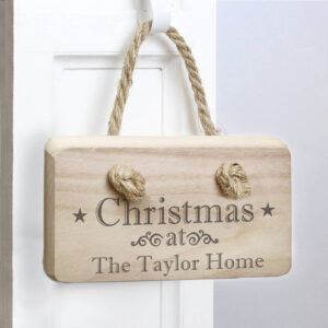 Personalised Christmas Wooden Sign - main product image