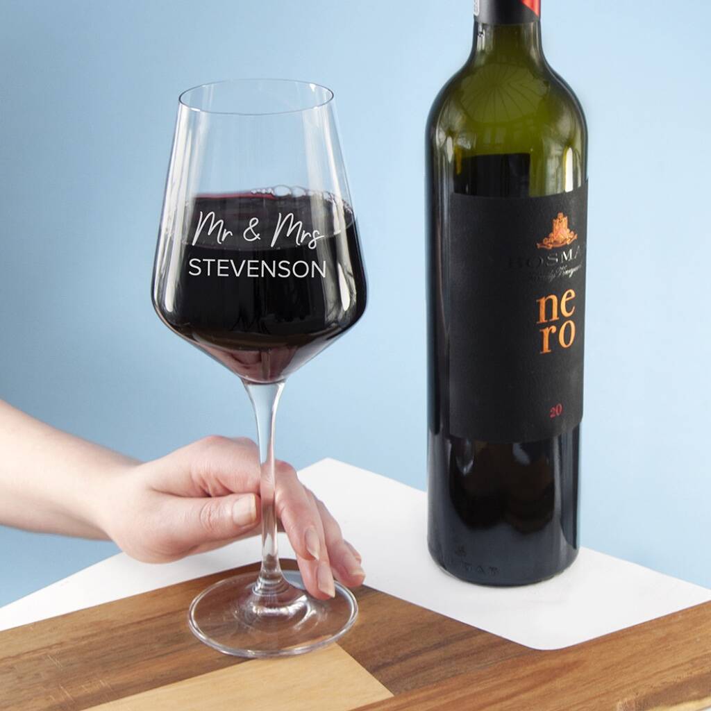 Personalised Couples Wine Glass - main product image