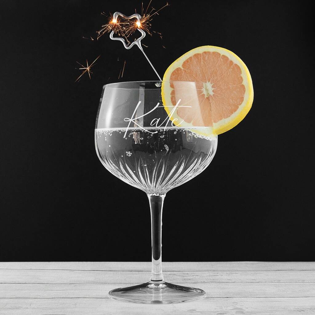 Personalised Crystal Gin Goblet - lifestyle shot
