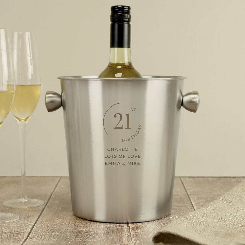 Personalised Date Ice Bucket - detail view
