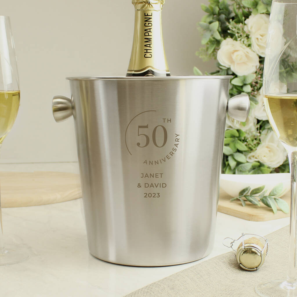 Personalised Date Ice Bucket - close-up detail