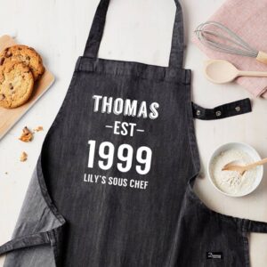 Personalised Denim 'Established' Year' Apron - main product image