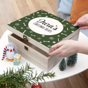 Personalised Dog Treats Christmas Box - main product image