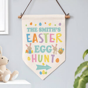 Personalised Easter Egg Hunt Hanging Sign - main product image