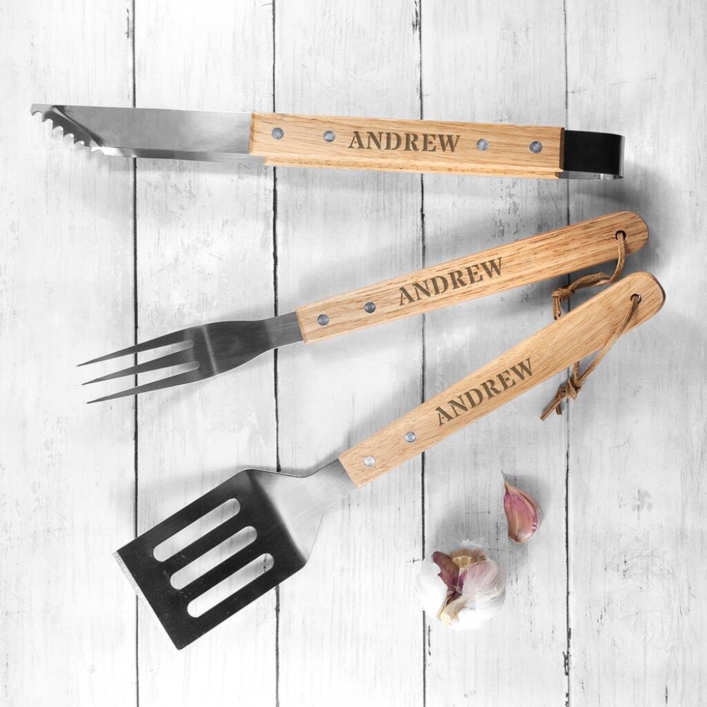 Personalised Engraved BBQ Tools Set - lifestyle shot