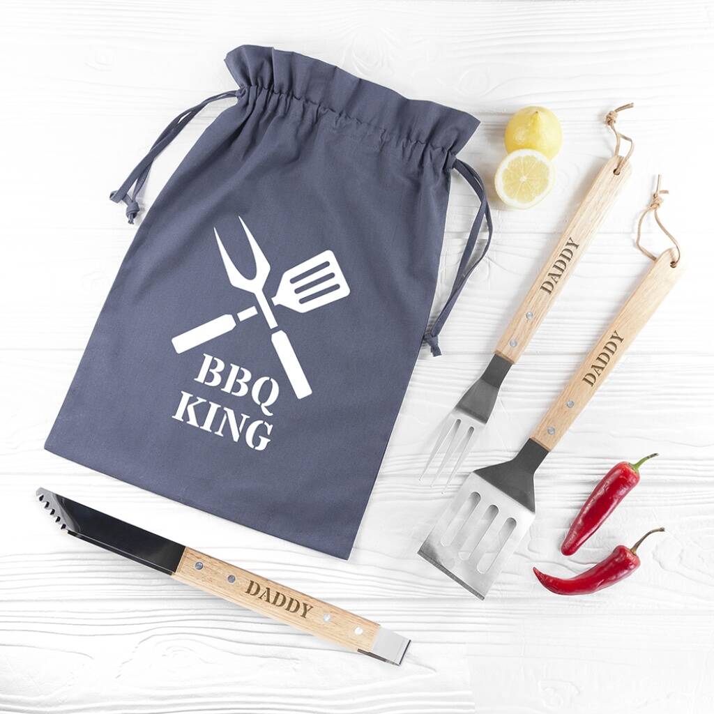 Personalised Engraved BBQ Tools Set - close-up detail