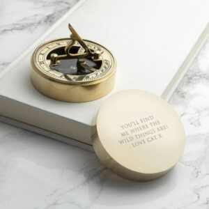 Personalised Engraved Sundial Compass - main product image
