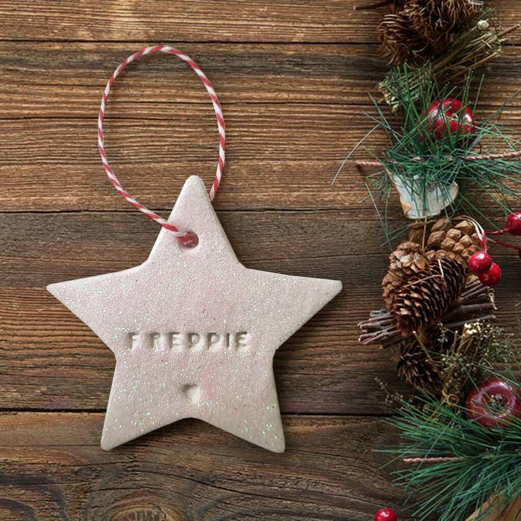 Personalised Family Stockings Christmas Tree Decoration - close-up detail