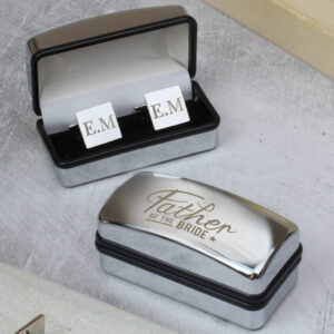 Personalised Father Of The Bride Wedding Cufflinks And Box Set - main product image