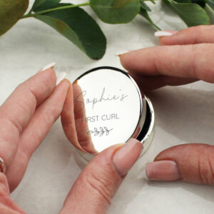 Personalised 'First Curl' Trinket Box - main product image