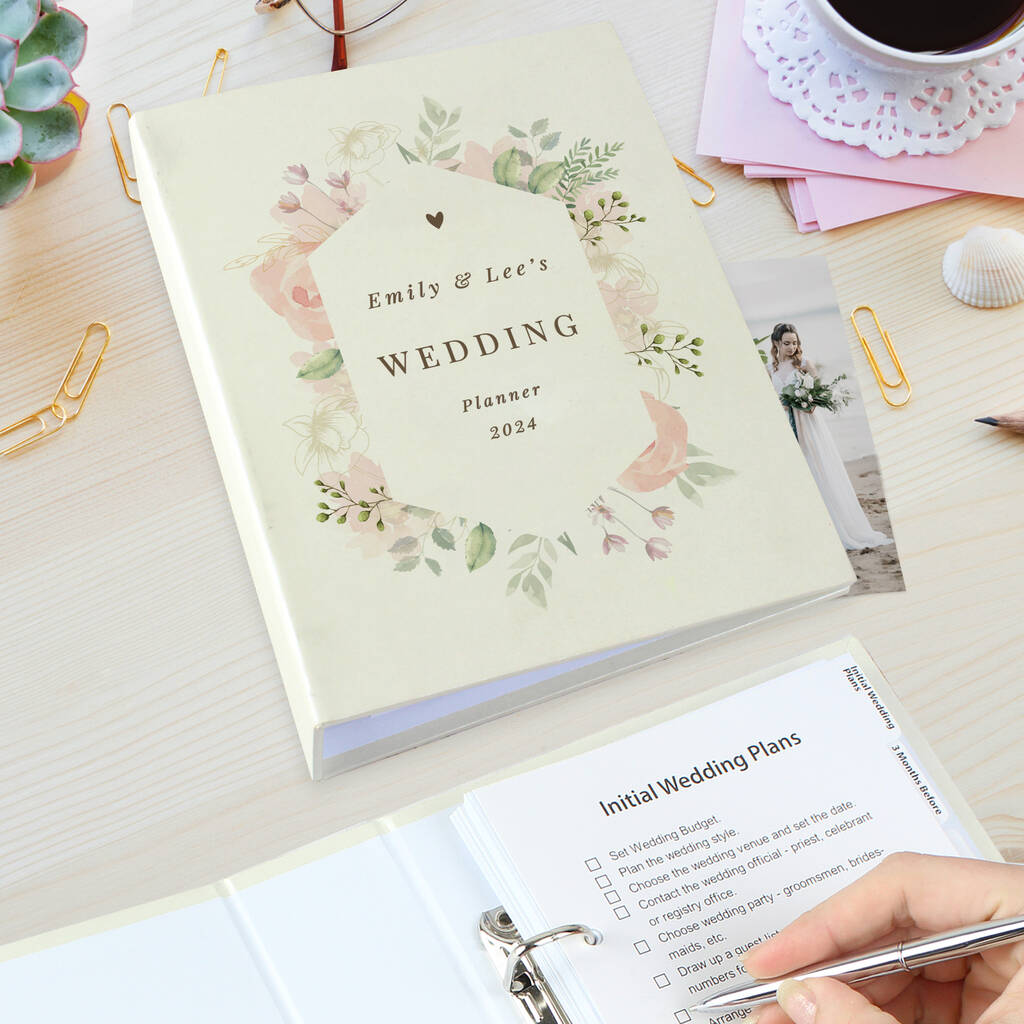 Personalised Floral Wedding Planner - detail view