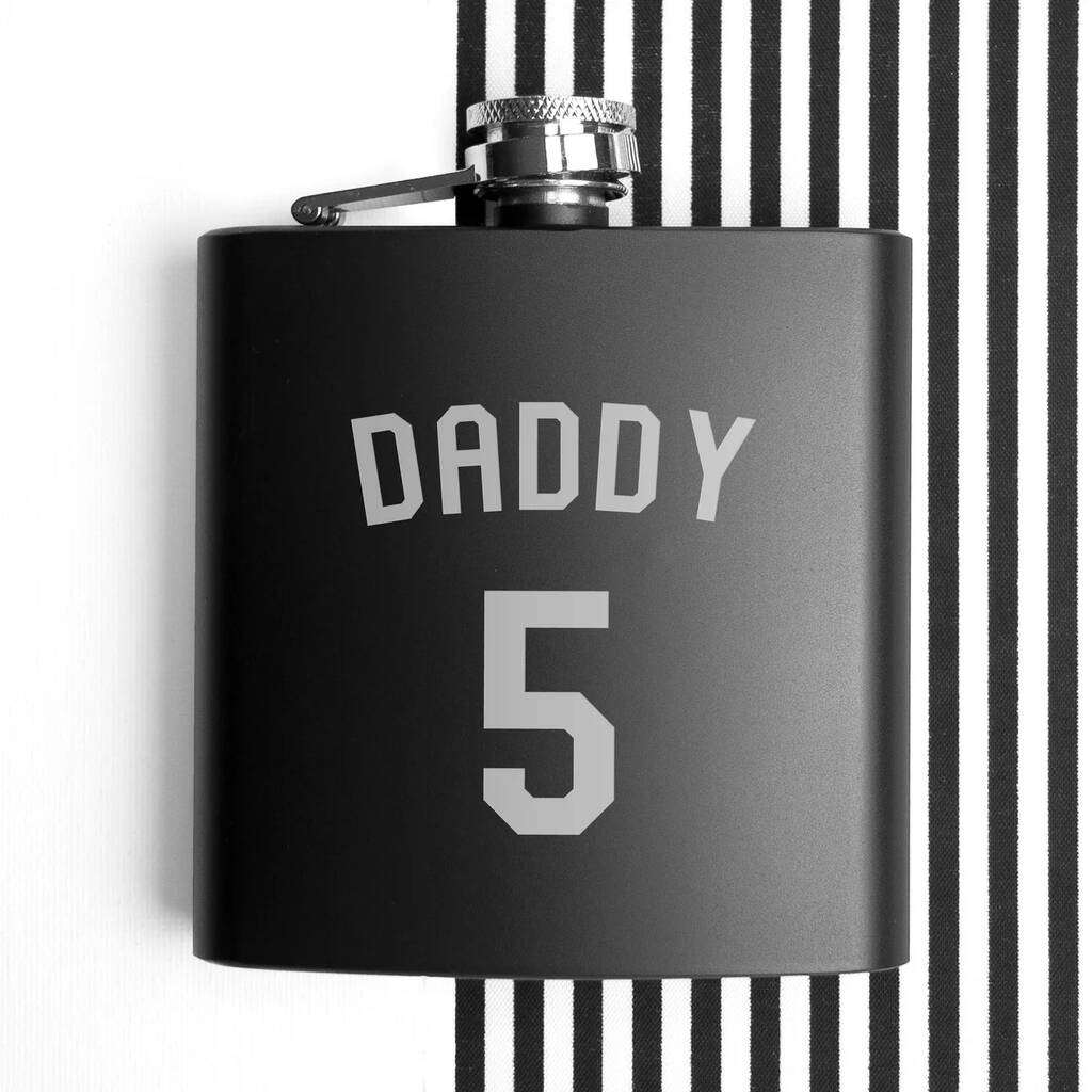 Personalised Football Shirt Hip Flask - detail view
