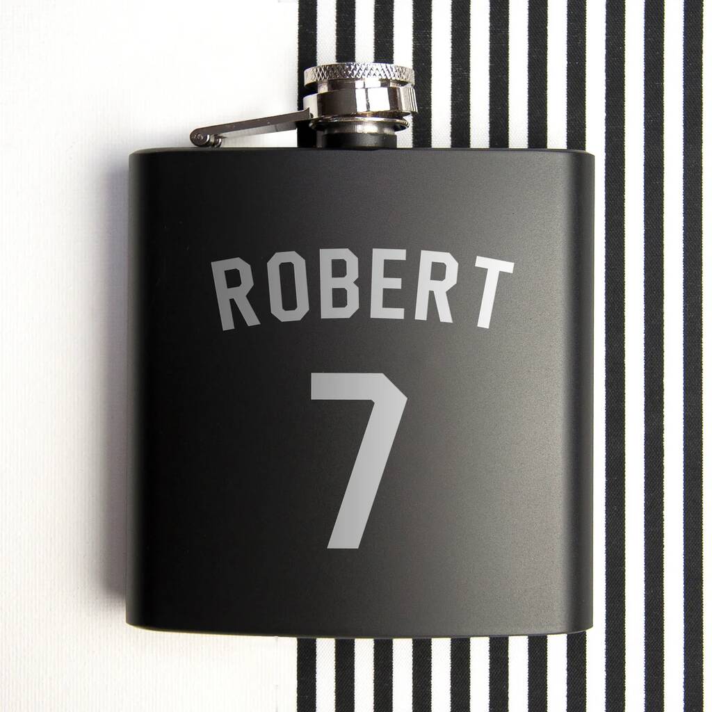 Personalised Football Shirt Hip Flask - alternative angle