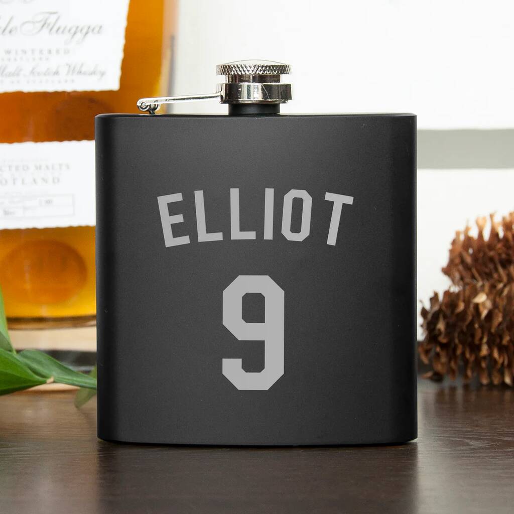 Personalised Football Shirt Hip Flask - lifestyle shot