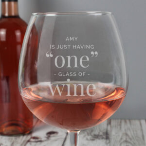 Personalised Full Bottle Of Wine Glass - main product image