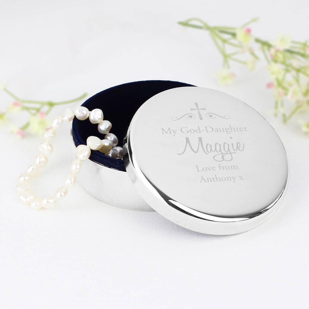 Personalised God Daughter Trinket Box - main product image
