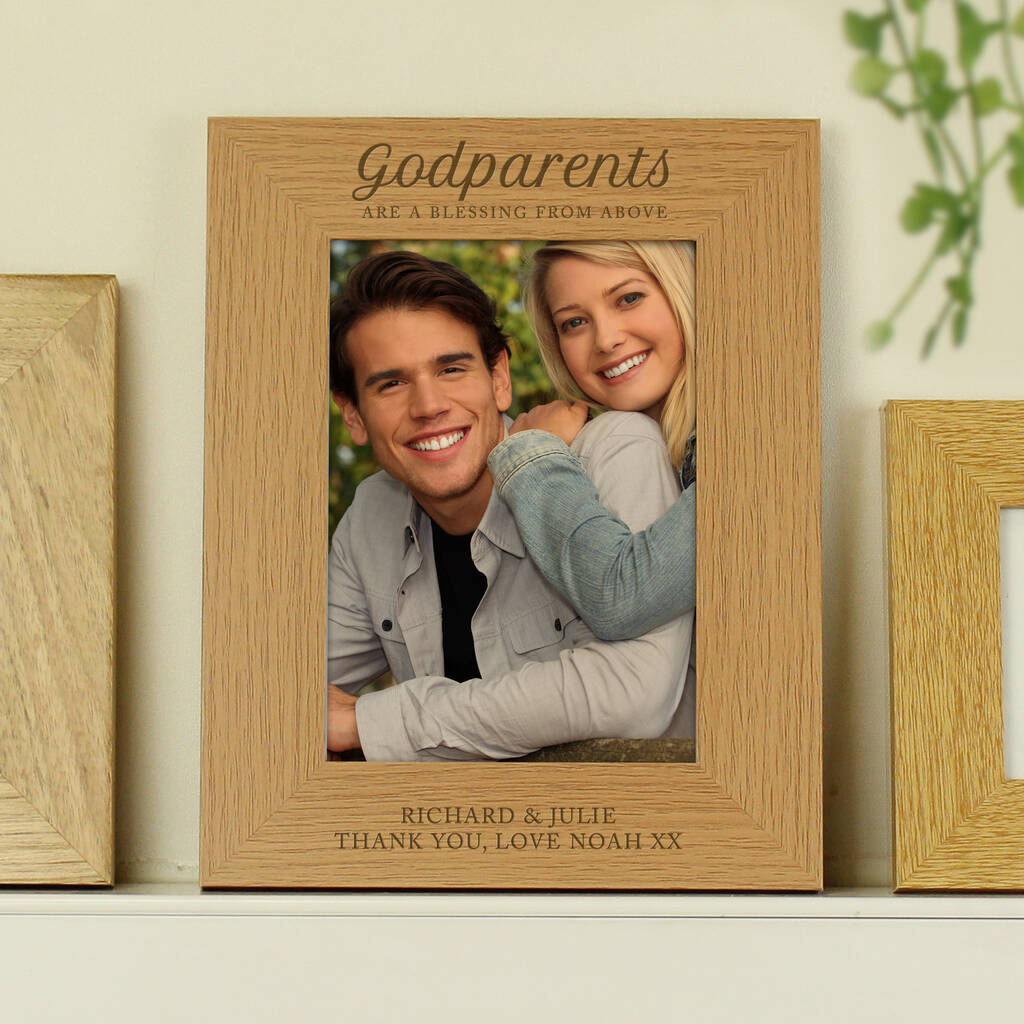 Personalised Godparents Photo Frame - detail view