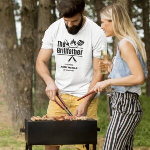 Personalised 'Grillfather' T Shirt - main product image