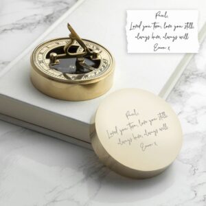 Personalised Handwriting Valentines' Sundial Compass - main product image