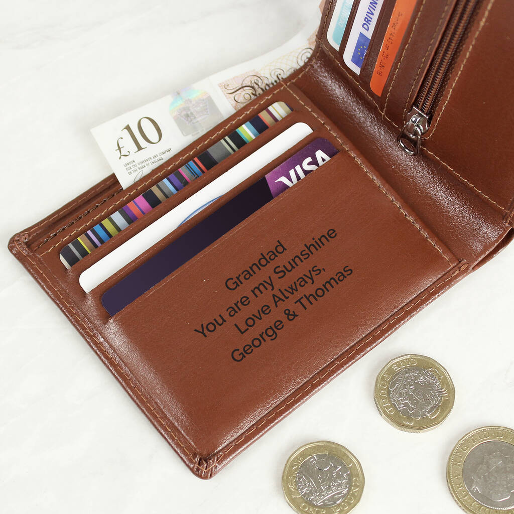 Personalised Initials Leather Wallet - main product image