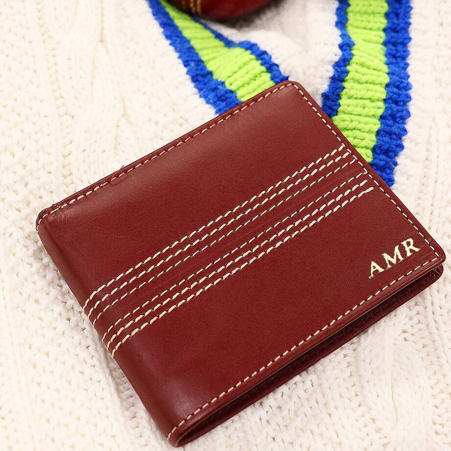 Personalised Initials Leather Wallet - alternative angle
